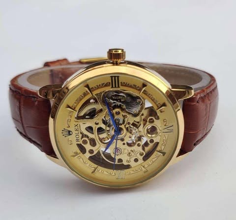 Skeleton strap watch for men's