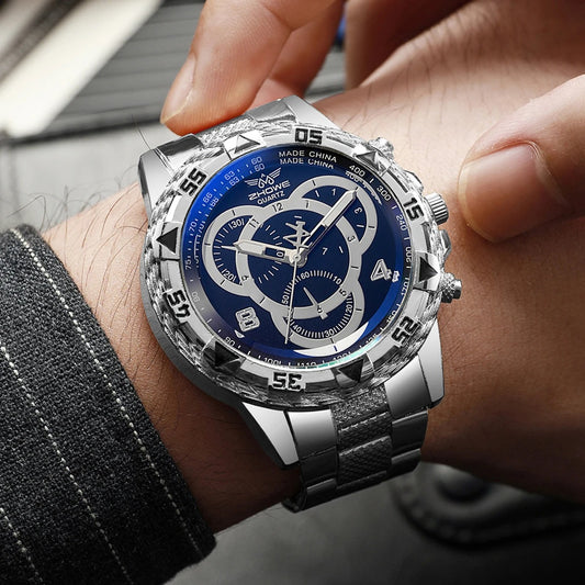 MEN'S STAINLESS STEEL QUARTZ BUSINESS WATCH