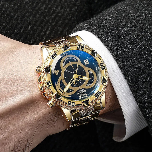 MEN'S STAINLESS STEEL QUARTZ BUSINESS WATCH
