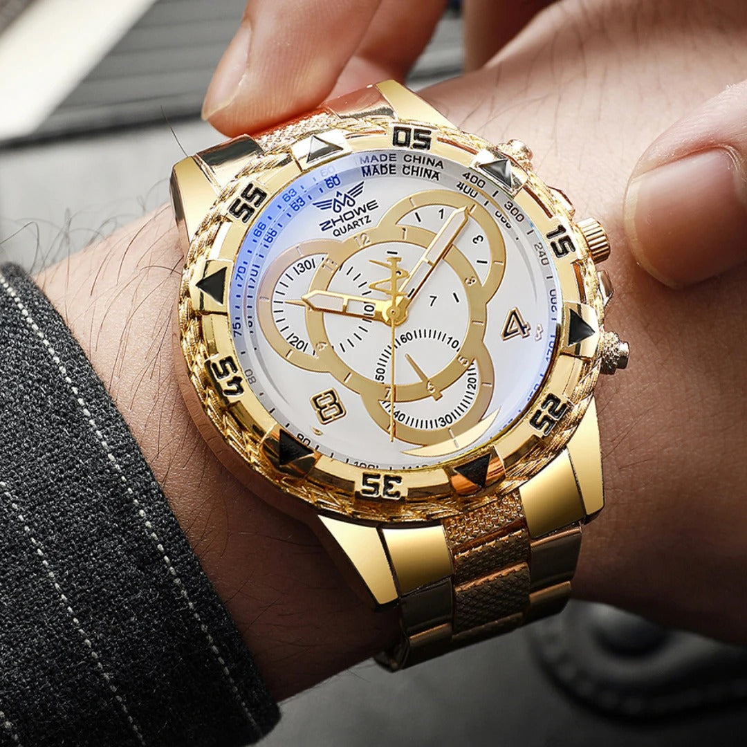 MEN'S STAINLESS STEEL QUARTZ BUSINESS WATCH